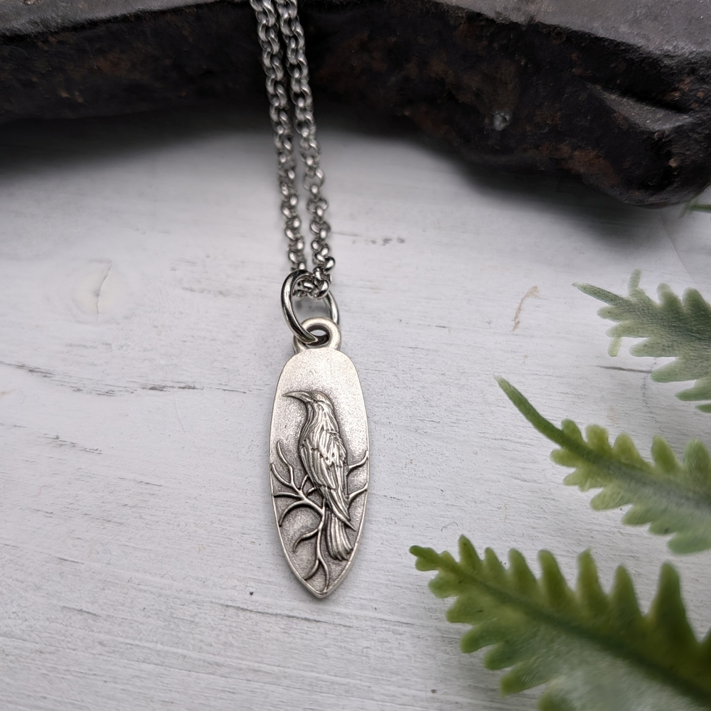 Raven Pendant Necklace